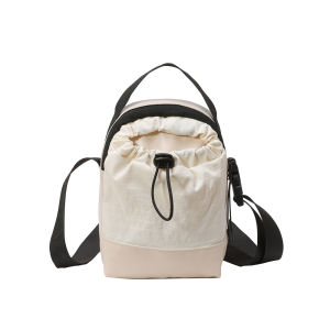 Portable Nylon Crossbody Bags Adjustable Drawstring Water Bottle Bag Canvas Cellphone Purse for Walking Hiking Camping Gym