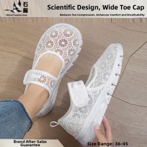 SHIYAN | Large Size Comfortable Lace-Up Wide Toe Summer Casual Shoes