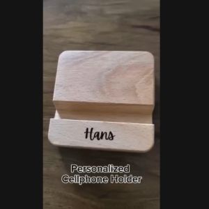 Wooden Phone Holder | CellPhone Stand | Laser Engraved