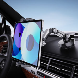 Car Dashboard Mount Tablet Holder Front Seat Automobile Control Panel Navigation Stand for iPad Mobile Phone Support Wireless Charging