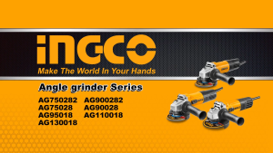 INGCO 4" 100MM ANGLE GRINDER 900W AG900282