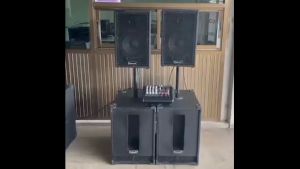 ชุดเครื่องเสียงกลางแจ้ง ชุด 2x2 ออเดอร์ 6 / บีวี เบส 12 นิ้ว กลาง 10 นิ้ว *มิกซ์มีบลูทูธ*