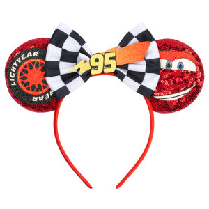 Disney Pixar Cars Kawaii Ear Headbands for Adults Lightning McQueen Hairband Cars on The Road Headwear Girl Bow Hair Accessories