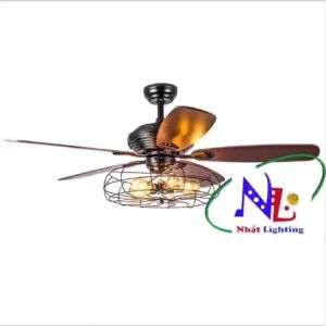 Đèn quạt Vifa - Quạt trần cánh gỗ QVifa-07 lắp khách sạn khu nghỉ dưỡng phòng làm việc