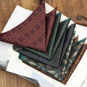ผู้ชาย กระเป๋าเสื้อ Square Small Square ผ้าเช็ดหน้างานแต่งงาน ชุดสูท เครื่องประดับ สไตล์อังกฤษ ธุรกิจ ทางการ เนคไท ผ้าไหม ลวดลายผ้า