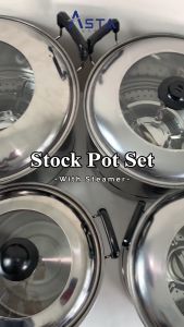 Dandang Kukus Panci Kukusan Stainless Steamer Kombinasi Set 4 pcs