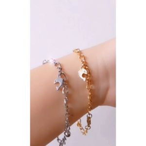 Gelang Titanium Wanita Anti Karat R1k4 Dolphin Gelang Tangan Korea Kekinian Model Rantai Mewah Mainan Dolphin Dolpin BONUS KOTAK PERHIASAN