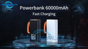 PAWERLIT 60000mAh Powerbank Fastcharger type c Power bank Fast Charging 66W PD22W Lampu Emergency