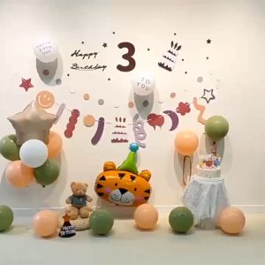 【พร้อมส่ง】ลูกโป่งชุดวันเกิด ธงวันเกิด happy birthday แถบไฟ LED แถมที่สูบลม มีหลายแบบ อุปกรณ์ครบพร้อมใช้งาน