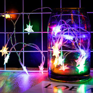 2.5/3M 20LED String Lights Christmas Pentagram Decorative Lights Christmas Tree Decorative Birthday Wedding Lights