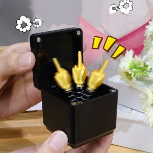 Ready to Use Pop-up Prank Middle Finger Gift Box Toy Christmas Tree Gift Box Halloween Surprise Gift Box Spoof Middle Finger