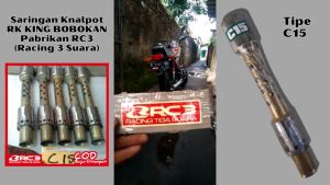 Saringan Knalpot RX KING BOBOKAN BAHAN SEMI KUNINGAN ASLI BERKUALITAS TIPE C15 RC3 (RACING 3 SUARA)
