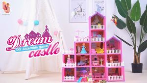 Children House 3d Assembled Doll Castle DIY Manual Doll House Villa Princess Castle Girls Toy