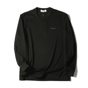 G Heavy Weight Pure Cotton Long Sleeves T-shirt Mens Pure Color Loose Spring and Autumn Sweatshirt Crew Neck Inner Bottoming Shirt Mens 8861