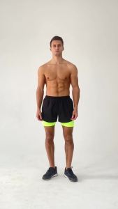 Gym Shorts Men Running Shorts with Liner Pockets Towel Loop Quick Dry Lightweight Workout Mens Breathable Athletic Sport Shorts