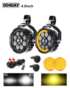 BraveWAY LED Spotlight for Motorcycle ADV GS Adventure Touring Bike Yellow Fog Light/Driving Light for BMW for HONDA for KTM