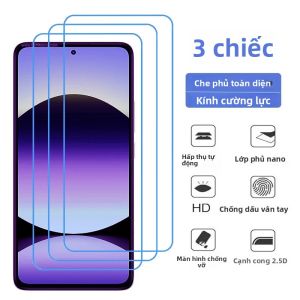 3 Miếng Bảo Vệ Màn Hình Cho Xiaomi Redmi Note14 4G/5G Note13 Pro Kính Cường Lực Chống Trầy Xước Chống Vân Tay Cho Note13/13Pro/14/14Pro