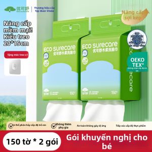 ECO SURECARE | Khăn Lau Mặt Treo Cho Bé Dùng Một Lần 150 Miếng