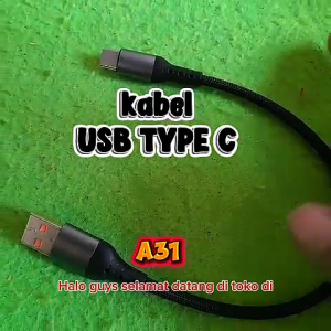 A31 KABEL CAS LINE USB A TIPE TYPE C 120W 6A 20CM BESI CABLE SUPER FAST CHARGING SHORT PENDEK CASAN 100% ORI TRAVEL ADAPTER FLASH CHARGE MULTI UNIVERSAL VOOC HP ANDROIT IPHONE PB POWERBANK WIRE  BISA SEGALA MEREK HP YG PAKAI USB TYPE C  KABEL SUPPORT