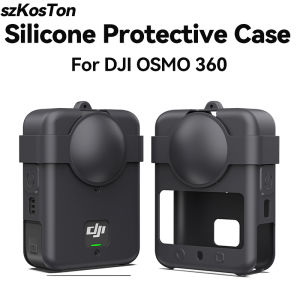 Silicone Protective Case for DJI OSMO 360 Camera Lens Cap Anti-Fall Dust Silicone Cover With Lanyard for DJI OSMO 360 Accessory