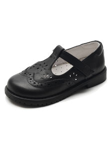 koraro no hana | Princess-Style Black Leather Soft Soled Shoes