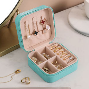 HUANBANG | Portable Mini Jewelry Box for Earrings Necklace Ring Bracelet Storage