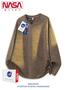 NASA WTAPS | US Tie-Dye V-Neck Long Sleeve Casual Shirt