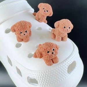 1/8PCS Fashion Shoe Charms Set Accessories Hole Shoe Buckle Cute Teddy Dog DIY 3D Shoes Decorations for Bogg Bag Kids Gift