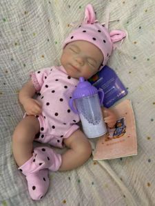 Aizwa 13 Inch Silicone Tái Sinh Búp Bê Bé Gái Handmade 3D Sơn Bé Sơ Sinh Có Thể Mở Miệng Quà Tặng Sinh Nhật Sưu Tập