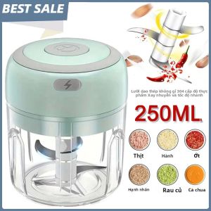Máy Xay Tỏi Điện Bằng Thép Không Gỉ 250ML Dụng Cụ Nhà Bếp Mini Bền Dùng Để Xay Tỏi Gừng Chuẩn Bị Thực Phẩm