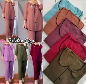 One set giga wanita dewasa terbaru banyak pilihan warna
