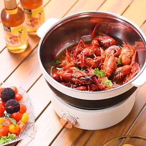 🍲【HOT SALE+COD】LOTOR 小浣熊 3-in-1 Electric Pot : Steamboat/Rice Cooker/Soup Maker 多功能电煮锅 不粘锅 旅行火锅｜Periuk Elektrik Bukan Lekat (For Camping Office)