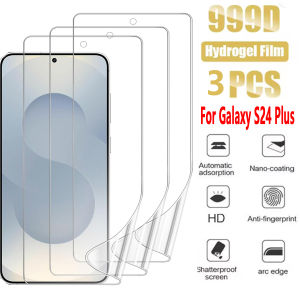 Miếng dán bảo vệ màn hình Hydrogel 3 gói cho Samsung Galaxy S24 Plus S24+ 5g (6.7 inch) nhựa TPU mềm [HD trong suốt] bảo vệ màn hình tấm dán bảo vệ hỗ trợ mở khóa vân tay (không kính cường lực)