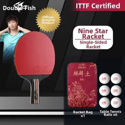 Double Fish | Beginner High Bounce Kirin Wood Table Tennis Racket