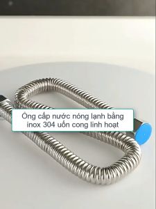 01 Ống cấp nước nóng lạnh inox 304 thể hệ mới d20mm dùng cho bình nóng lạnh vòi nước các loại (1-1.5m tùy chọn)