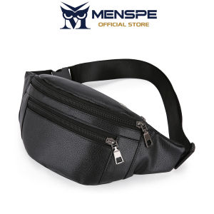MENSPE Fashion Mens Chest Bag Waist Bag Waterproof PU Bag Sports Bag Large Capacity Casual Bag Cross Body Bag Outdoor Fitness Bag Travel Bag Cycling Bag Business Bag