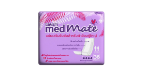 แพค 3 ห่อ แผ่นเสริมซึมซับ มีแถบกาว สำหรับผ้าอ้อมผู้ใหญ่ MEDMATE เมดเมท 36 ชิ้น x 3 แพค (108 ชิ้น) (50cm x 20cm)