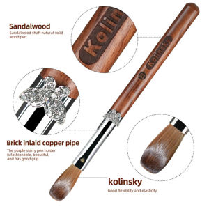 1PCS Black Handle Kolinsky Hair Nail Art Brush Acrylic UV Gel Carving Pen Brush Liquid Powder DIY Nail Painting Drawing Tools