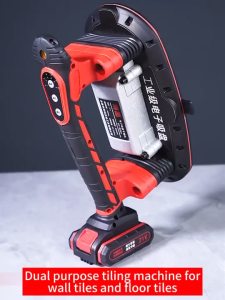 CHUANGCHAO Tile Vibration Leveling Machine with 6 Adjustable Speed Enlarged Suction Cup for 60X60 to 240X240 Tiles. Includes Batteries Wrench Charger Storage Case.
