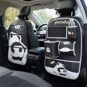 Cute Cartoon Car Seat Back Storage Bag Multi-Functional Organizer Automobile Tissue Box Trash Can Anti-Kick Mat Vehicle Interior