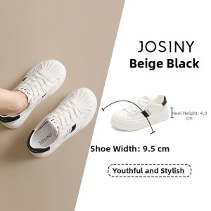 Josiny | Be Shell Head Breathable Casual White Sneakers