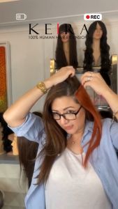 Keira Hair Extensions 100% Human Hair Bra Length in Red Copper - CODE: L16W4C350