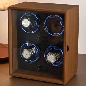 【🇸🇬Local delivery】BLUETIDE Watch Winder Box Automatic 1 2 4 slot Wood Watch Box With Quiet motor Watch Storage Display Box