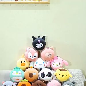 Portable 2 In 1 Eye Sleep Mask with Travel Neck Pillow Bag Kuromi Plushie Eye Mask Kids Gift