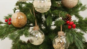 NUVOX 6pcs/set Christmas Ball 2.36 inch Shatterproof Durable and Beautiful Xmas Decor Transparent For Christmas Tree Decorations