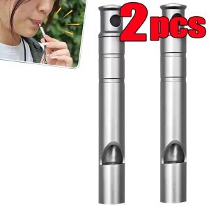 นกหวีดนิรภัยฉุกเฉินนกหวีด Storm โลหะผสมไททาเนียมกลางแจ้งเอาชีวิตรอดเดินป่าตั้งแคมป์เรืออุปกรณ์ส่งสัญญาณกู้ภัยทางทะเล