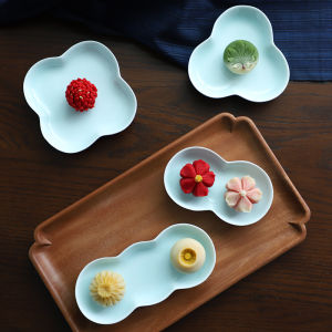 จานเสิร์ฟเครื่องประดับชุดกินข้าวครัวจีนยี่ห้อ Shanshui One Room ขนาดเล็ก สไตล์ญี่ปุ่น จานเสิร์ฟผลไม้ ขนม อุปกรณ์เสิร์ฟ