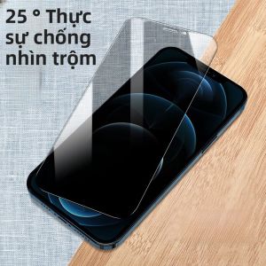 HENYOU | Miếng dán màn hình bảo vệ riêng tư Full Screen cho iPhone 11 Pro Max Apple 11 Tem bảo vệ chống trộm bằng kính cường lực