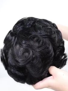Versalite Invisible Men Toupee Human Hairpiece Breathable Fine Mono PU Lace Front Mens Wig Capillary Prosthesis Replacement