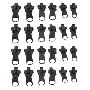 6/24pcs Instant Zipper Universal Instant Fix Repair Kit Replacement Zip Slider Teeth Multifunctional Clothing Replacement Zipper